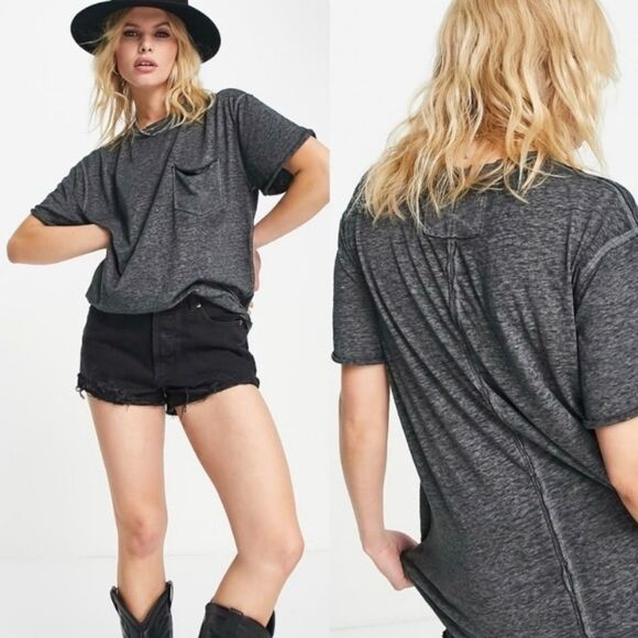 We The Free Gray Oversized T-Shirt - Picture 1 of 8